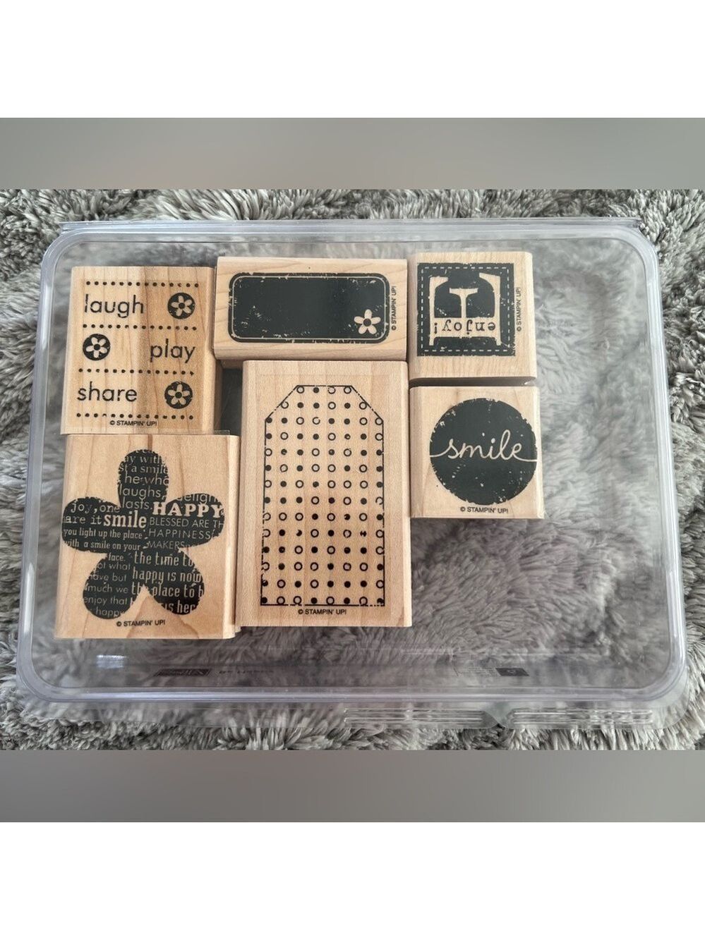 Stampin’ Up! Be Happy 2006 Set of 6 Stamps Retired